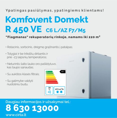 Rekuperatorius Komfovent Domekt