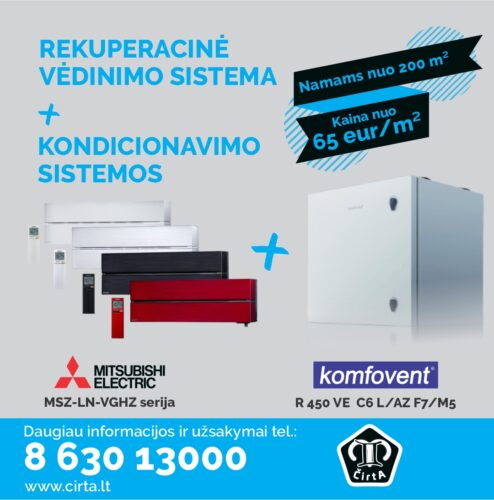 Kondicionavimo Rekuperacinė vėdinimo sistema