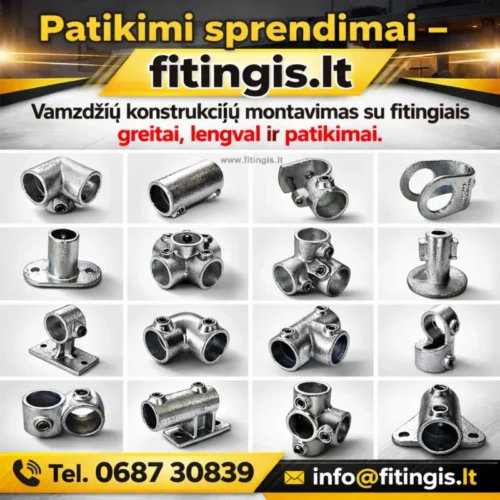 fitingis – prekyba veržiamomis jungtimis vamzdžių konstrukcijoms