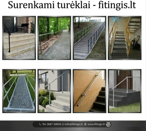 Lauko laiptų turėklai – fitingis