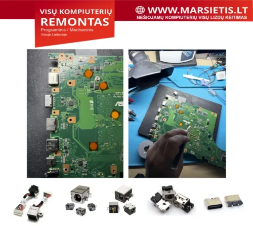 Nešiojamų kompiuterių visų lizdų keitimas, remontas Šiauliuose ir visoje Lietuvoje