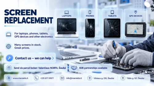 Laptop, Phone and Tablet Screen Replacement Throughout Lithuania